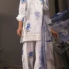 Aqua Bloom Poly Lawn Embroidered Dress | Stitched & Unstitched