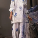 Aqua Bloom Poly Lawn Embroidered Dress | Stitched & Unstitched