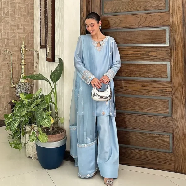Anara SILK 3-Piece Embroidered Dress | Stitched & Unstitched