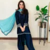 Article Name- MahroshDetails- 3-Piece - StitchedFabric- Premium Silk Shop now at- #zarghoon.sto Mahrosh SILK 3-Piece Embellished Dress | Stitched
