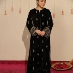 Siyah Gul velvet 3-Piece Embroidered Dress | Stitched Winter Outfit