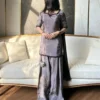 Ayla_5 Ayla Grey Tassel Silk Embroidered Dress | Stitched & Unstitched