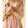 BABY PINK Baby Pink Sequins Embroidered Dress | Stitched & Unstitched