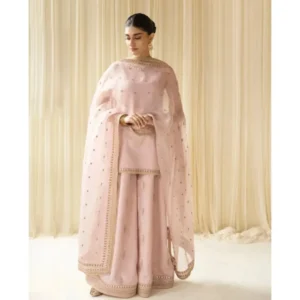 Baby Pink Sequins Embroidered Dress | Stitched & Unstitched