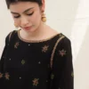Black Stone ORGANZA 4-Piece Tilla Embroidered Dress | Stitched & Unstitched