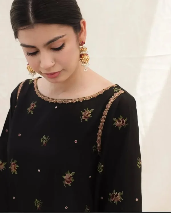 Black Stone ORGANZA 4-Piece Tilla Embroidered Dress | Stitched & Unstitched