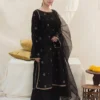 Black Stone ORGANZA 4-Piece Tilla Embroidered Dress | Stitched & Unstitched