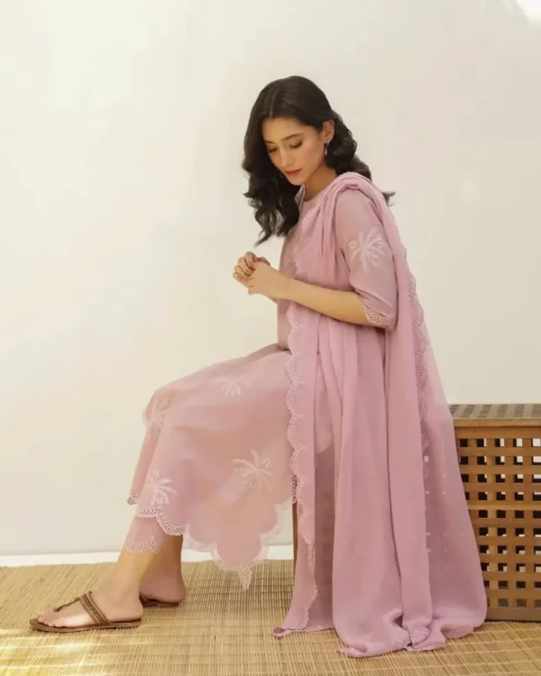 Blossom 10 Blossom DHANAK 3-Piece Cutwork Embroidered Dress | Stitched