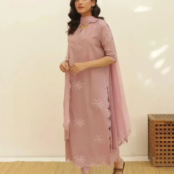 Blossom 5 Blossom DHANAK 3-Piece Cutwork Embroidered Dress | Stitched