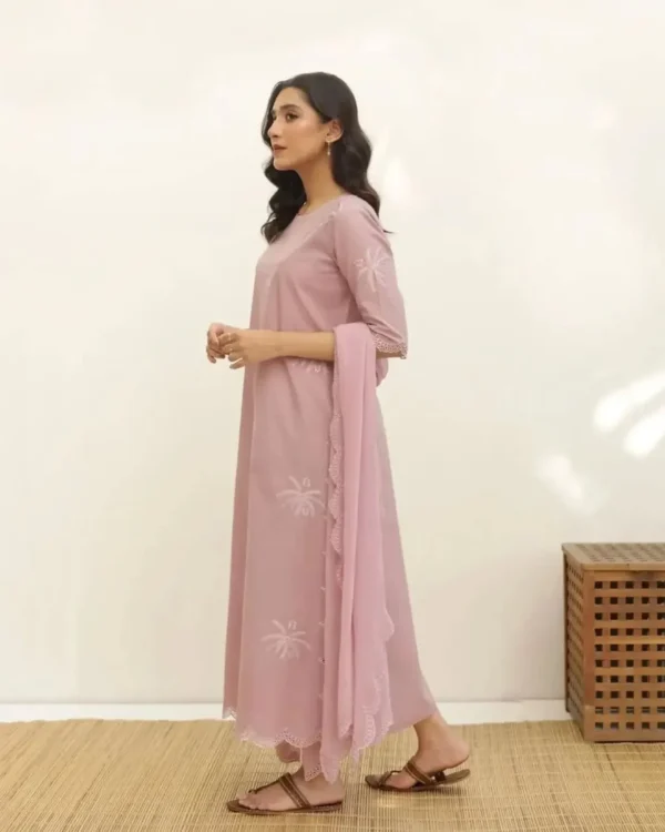 Blossom 9 Blossom DHANAK 3-Piece Cutwork Embroidered Dress | Stitched