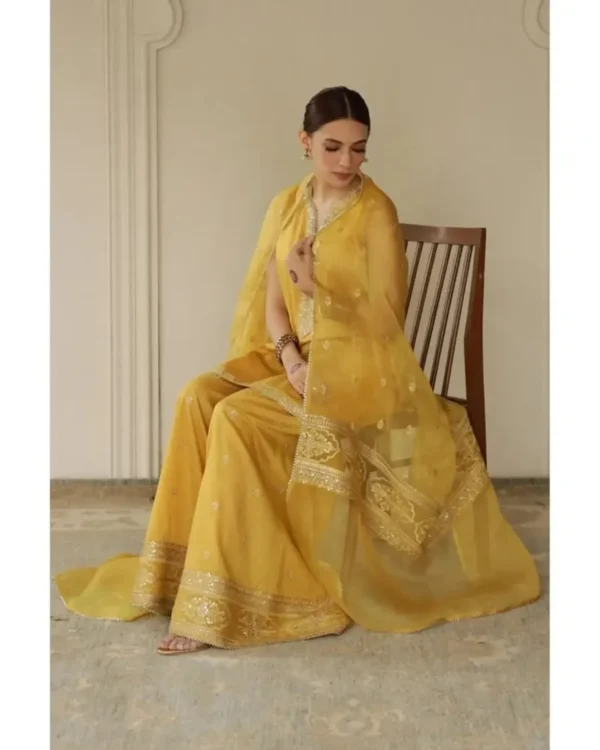 Daffodil 1 Daffodil SILK 3-Piece Embroidered Dress | Stitched & Unstitched
