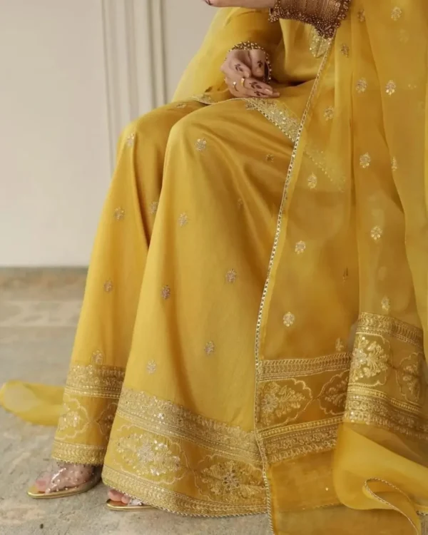 Daffodil 2 Daffodil SILK 3-Piece Embroidered Dress | Stitched & Unstitched