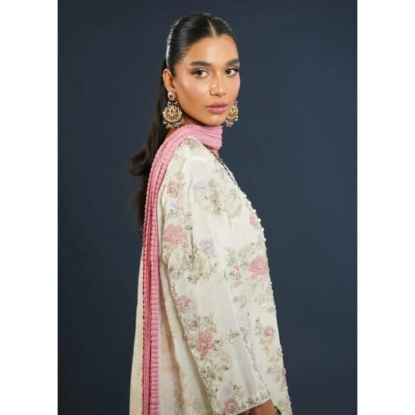 Gulnaar Silk | Printed Embellished Dress | Stitched & Unstitched