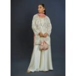 Gulnaar Silk | Printed Embellished Dress | Stitched & Unstitched