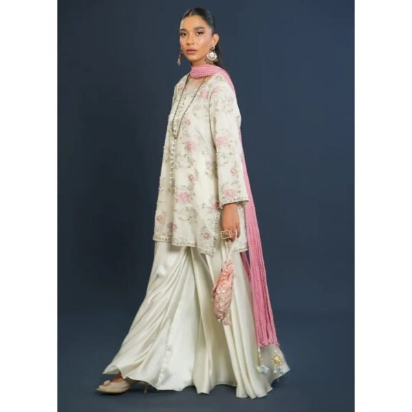 Gulnaar Silk | Printed Embellished Dress | Stitched & Unstitched