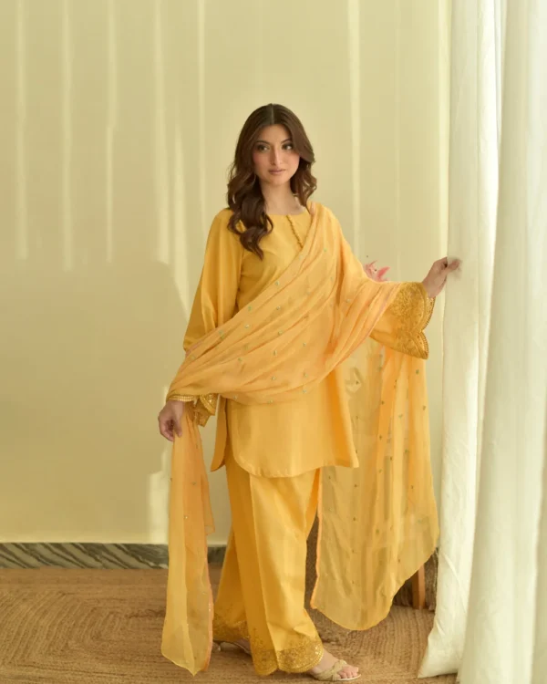 Honey Aura Dhanak Embroidered Dress | Stitched & Unstitched