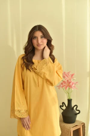 Honey Aura Dhanak Embroidered Dress | Stitched & Unstitched