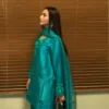 Jade Flora Silk Embroidered Dress | Stitched & Unstitched