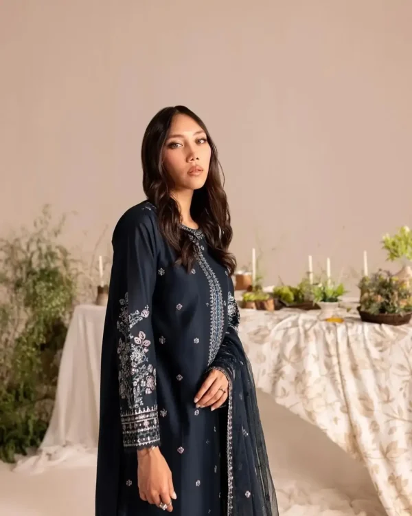 Kaira DHANAK 3-Piece Tilla & Sequin Embroidered Dress | Stitched & Unstitched