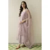 Lavender 3-Piece Embroidered Dress | Stitched