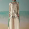 Liora LIORA Silk Multicolor Floral Embroidered Dress | Stitched & Unstitched