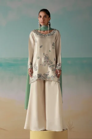 LIORA Silk Multicolor Floral Embroidered Dress | Stitched & Unstitched