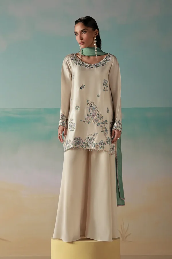 Liora_7 LIORA Silk Multicolor Floral Embroidered Dress | Stitched & Unstitched