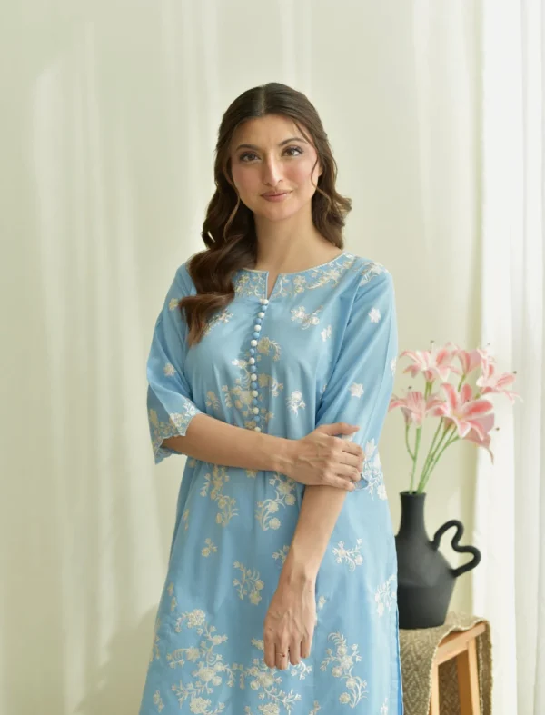Meher Dhanak White Embroidered Dress | Stitched & Unstitched