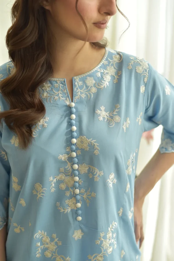 Meher Dhanak White Embroidered Dress | Stitched & Unstitched