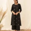 Midnight Dhanak 2-Piece Embroidered Suit | Stitched & Unstitched