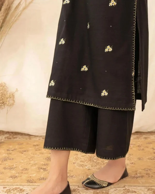 Midnight Dhanak 2-Piece Embroidered Suit | Stitched & Unstitched
