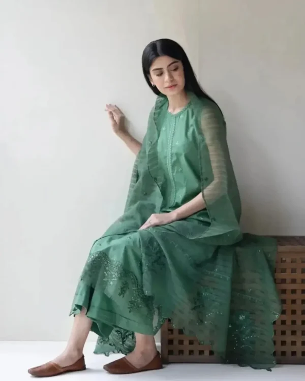 Mint LAWN 3-Piece Embroidered Dress | Stitched