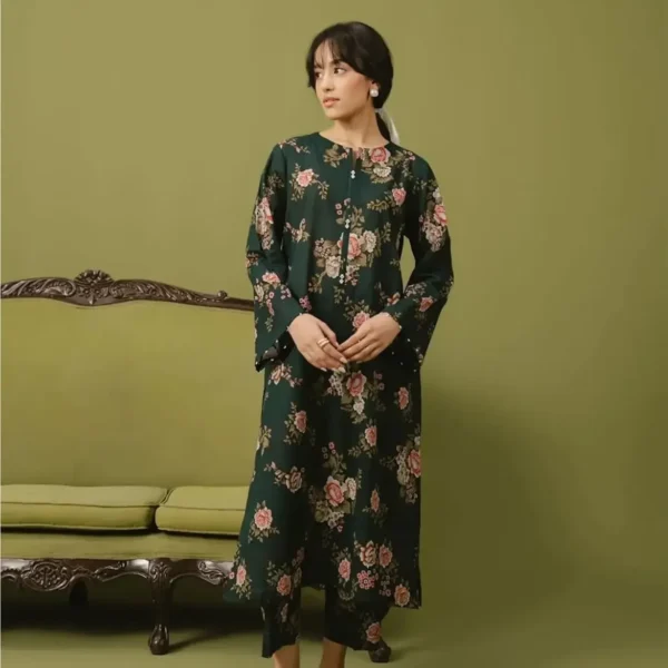 Moonlight SILK 2-Piece Printed Suit | Stitched & Unstitched