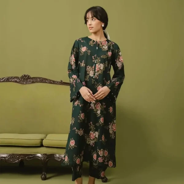 Moonlight SILK 2-Piece Printed Suit | Stitched & Unstitched