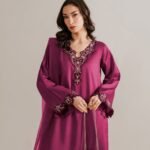 Riwayat Silk Hand-Embroidered Kaftan Dress | Stitched & Unstitched