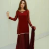 Rang-e-Noor Chiffon Handmade Work Gharara Dress | Stitched & Unstitched