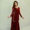 Rang-e-Noor Chiffon Handmade Work Gharara Dress | Stitched & Unstitched
