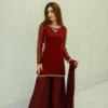 Rang-e-Noor Chiffon Handmade Work Gharara Dress | Stitched & Unstitched