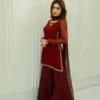 Rang-e-Noor Chiffon Handmade Work Gharara Dress | Stitched & Unstitched