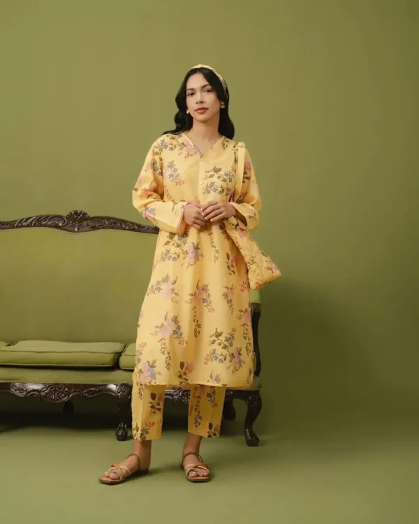 Serene SILK 2-Piece Printed Suit | Stitched & Unstitched