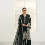 Starlight Dhanak High Density Embroidered Dress | Stitched & Unstitched