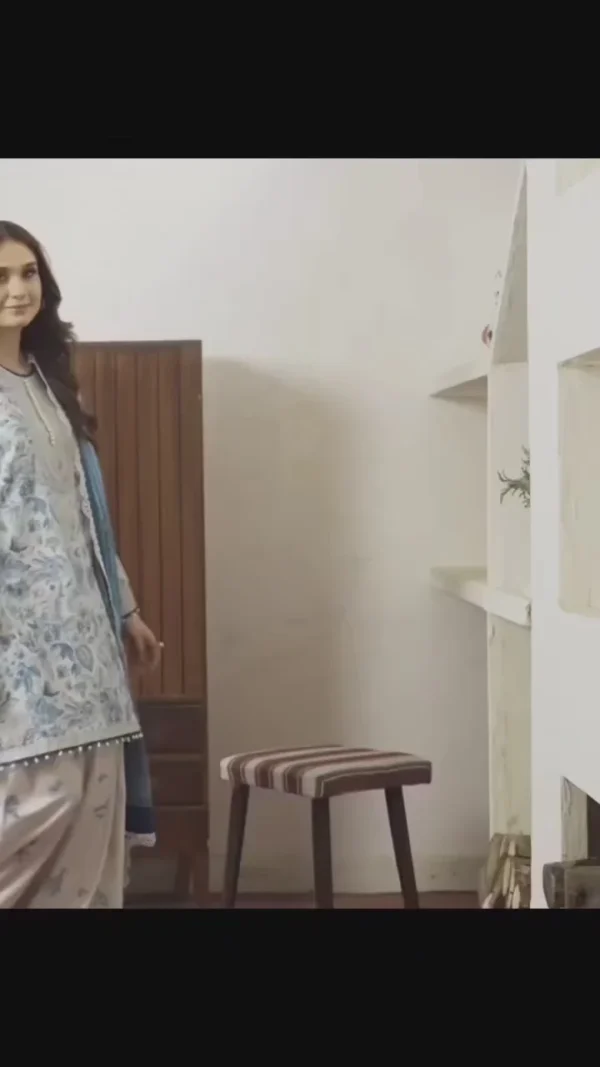 ZAREEN PRINTED VEDIO Zareen Printed POLY-LAWN 4-Piece Embroidered Dress | Stitched & Unstitched