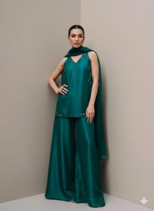 ZARHEEN Zarheen SILK 3-Piece Handwork Embroidered Dress | Stitched & Unstitched