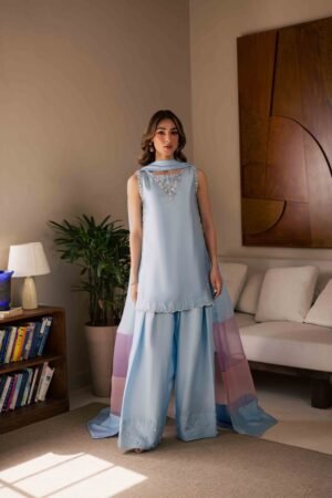 ZIMAL 1 Zimal Tussar Silk Handmade 3 Piece Suit