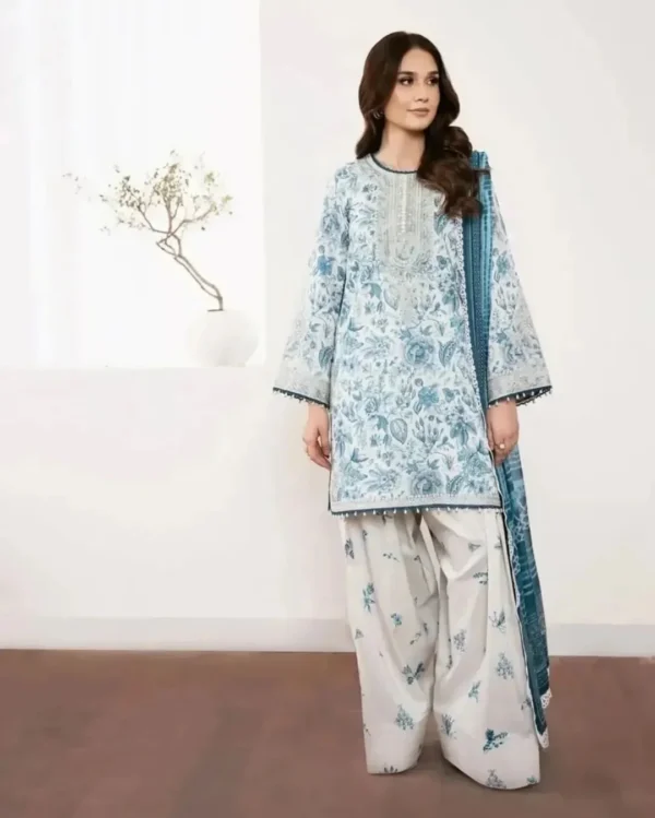 Zareen Zareen Printed POLY-LAWN 4-Piece Embroidered Dress | Stitched & Unstitched