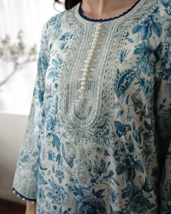 Zareen_3 Zareen Printed POLY-LAWN 4-Piece Embroidered Dress | Stitched & Unstitched