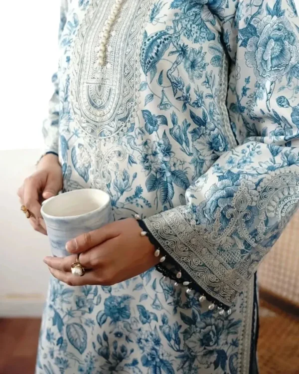 Zareen_5 Zareen Printed POLY-LAWN 4-Piece Embroidered Dress | Stitched & Unstitched