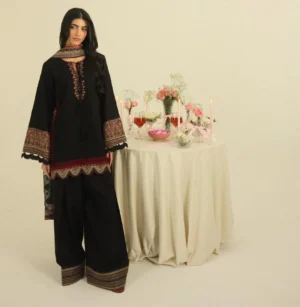 Zaryab Zaryab 3-Piece Embroidered Farshi Shalwar Dress | Stitched & Unstitched