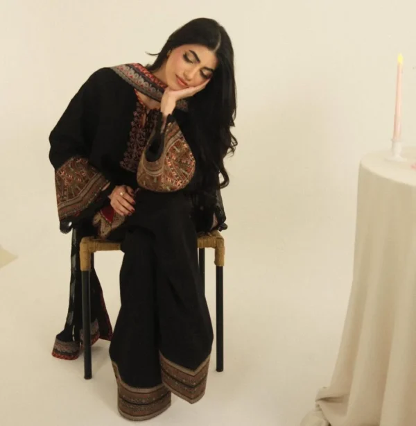 Zaryab 3-Piece Embroidered Farshi Shalwar Dress | Stitched & Unstitched