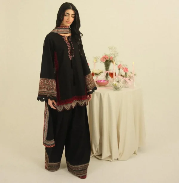 Zaryab 3-Piece Embroidered Farshi Shalwar Dress | Stitched & Unstitched